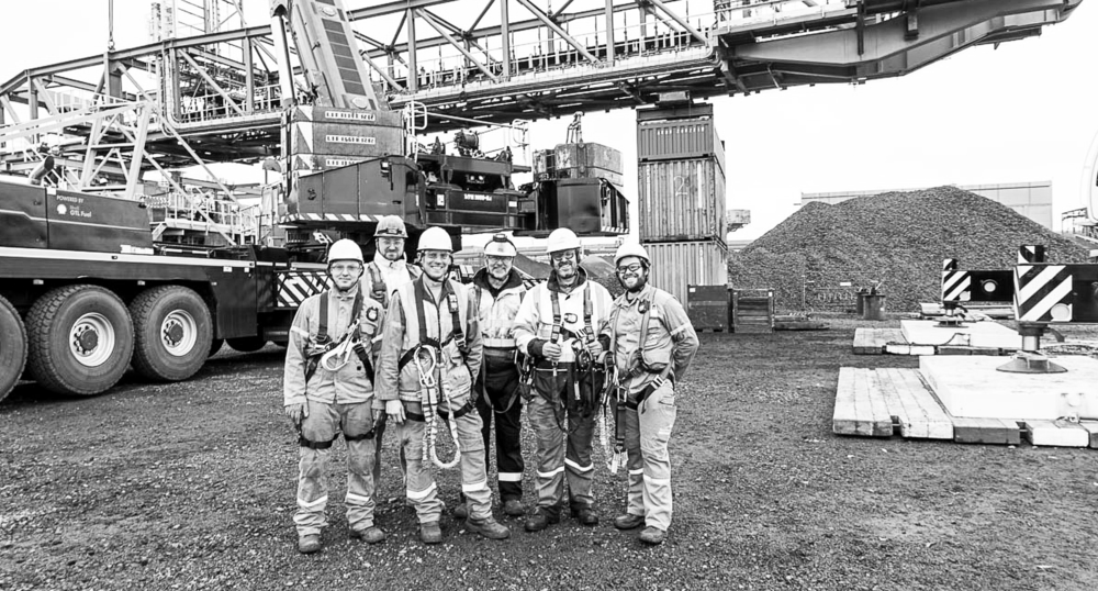 Montáž korečkového rypadla